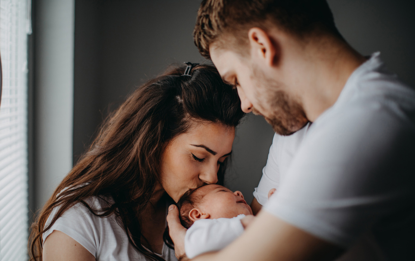 Man and woman with baby